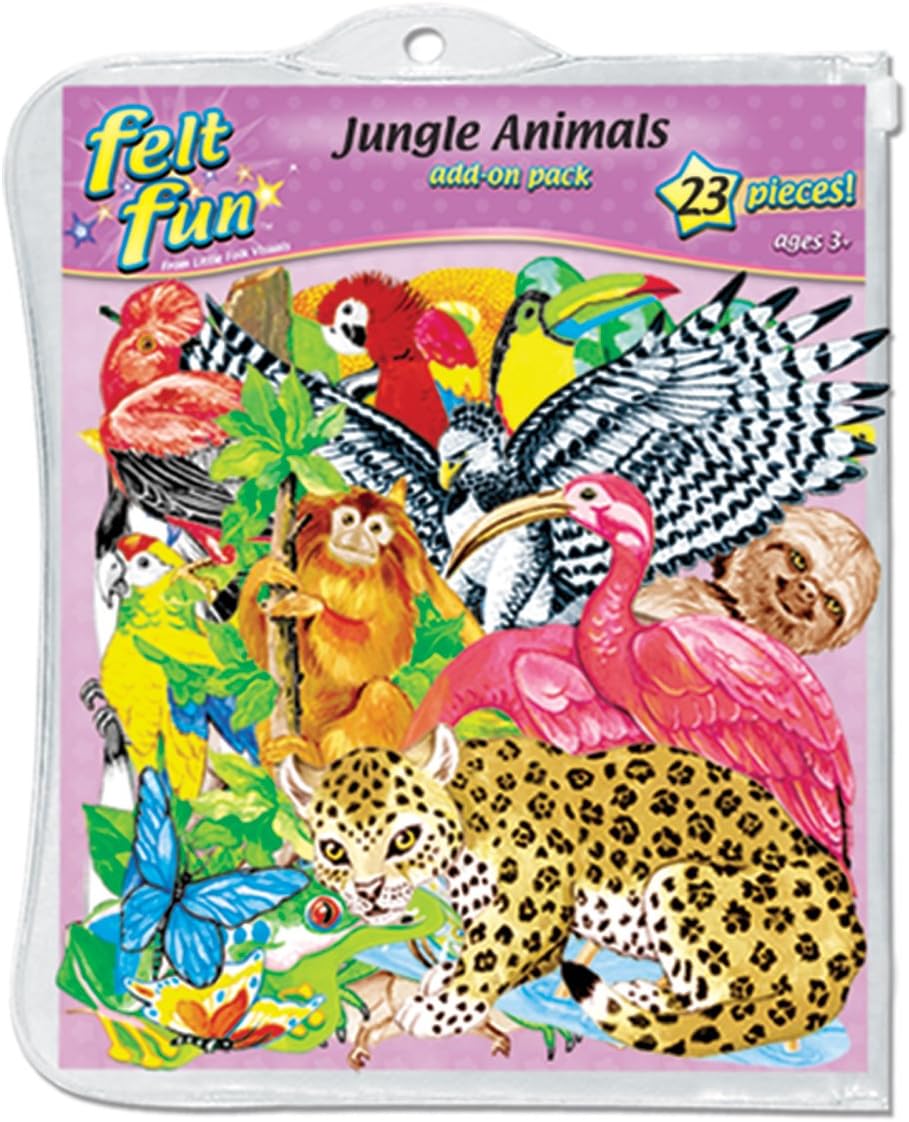Felt Fun Jungle Rainforest Animals Set 23 Precut Flannel Board