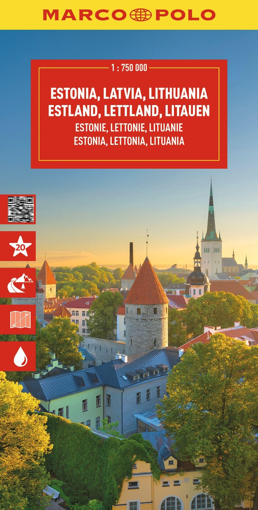 Estonia, Latvia, Lithuania Marco Polo Map