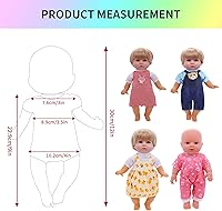 Vista 6 de Ropa y accesorios para muñecas de niña, 12 juegos de ropa de muñeca para muñecas de 12 pulgadas, ropa de muñeca de bebé, ropa de vestir, pijamas