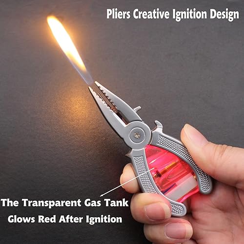 Miniatura 5 de Encendedor de antorcha, alicates creativos, encendedor de butano con diseño de llave, encendedor de gas butano resistente al viento, encendedor de