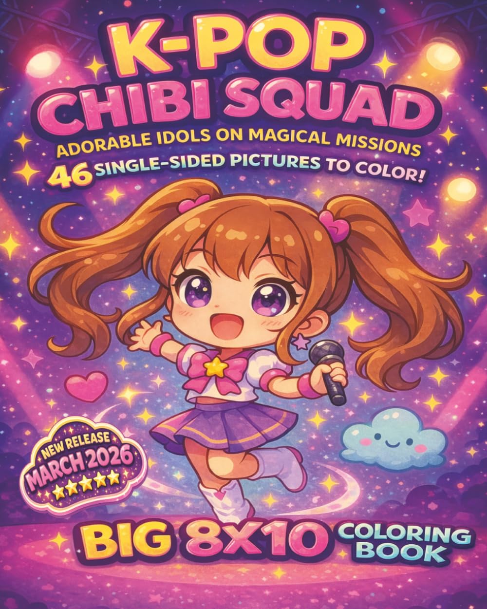 K-Pop Chibi Squad Adorable Idols On Magical Missions: Cute Chibi K-Pop Idols on Magical Adventures with Fantasy Outfits, Sparkling Powers, Fun Scenes, ... Teens and Fans of Adorable Korean Pop Style!
