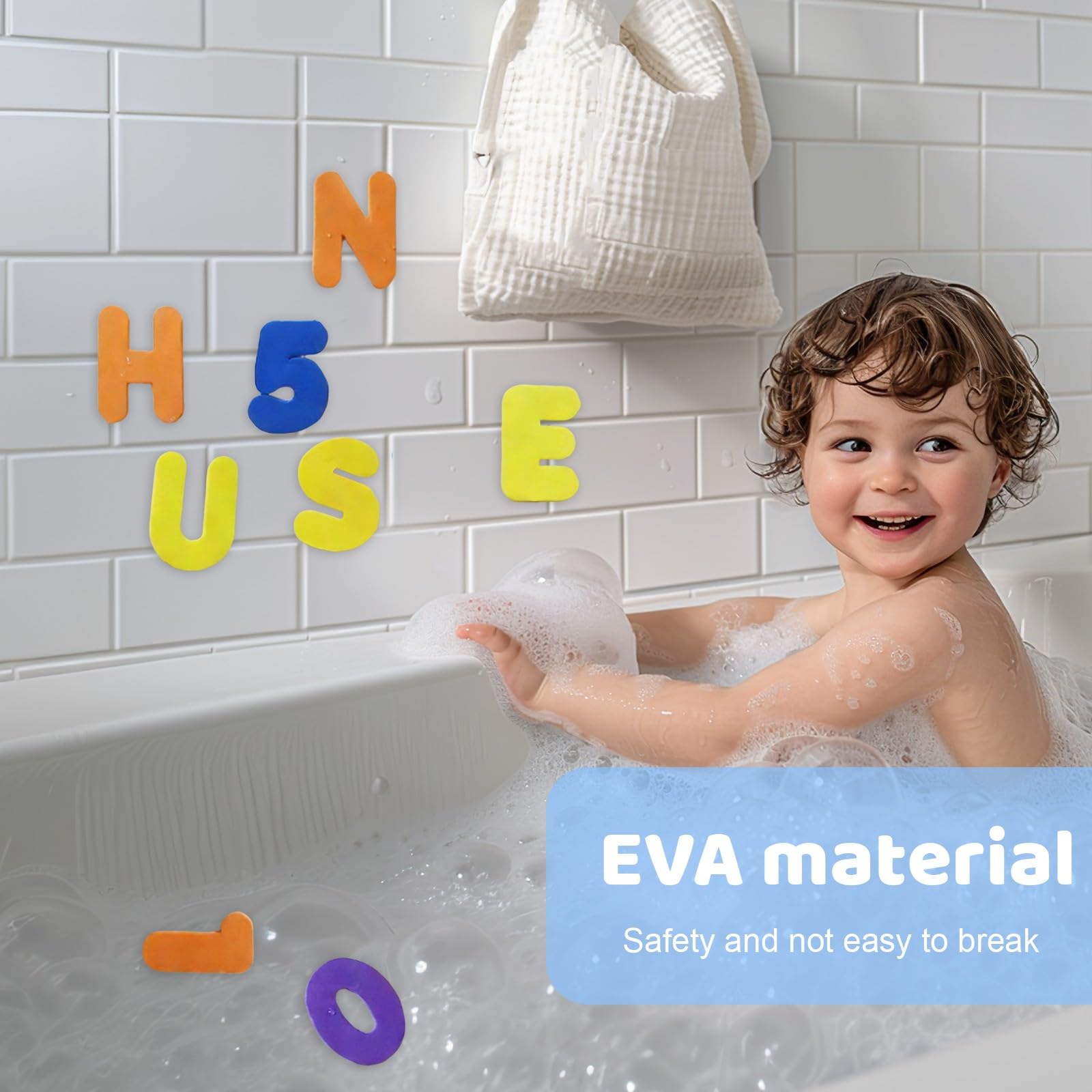XENQITO 36 Piezas Juguetes de baño con números y alfabetos Divertidos, Letras y números del Alfabeto flotantes, Juguetes de Aprendizaje para bañera, baño Educativo para niños — view 5