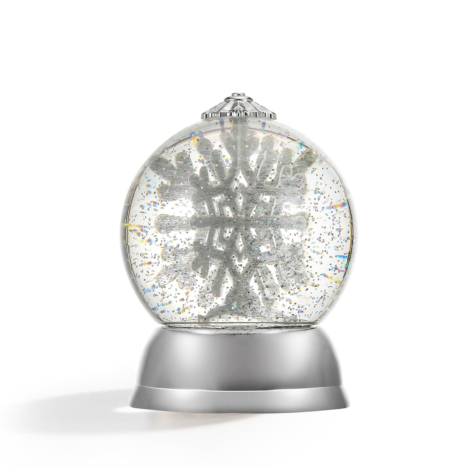 Snow Globe，6.5" Christmas Snow Globes, with Swirling Glitter, Battery Operated, Spinning Water Glitters, 2025 Tabletop Figurine for Adults Unique, Kids, Women, Girls, Christmas Decorations Indoor