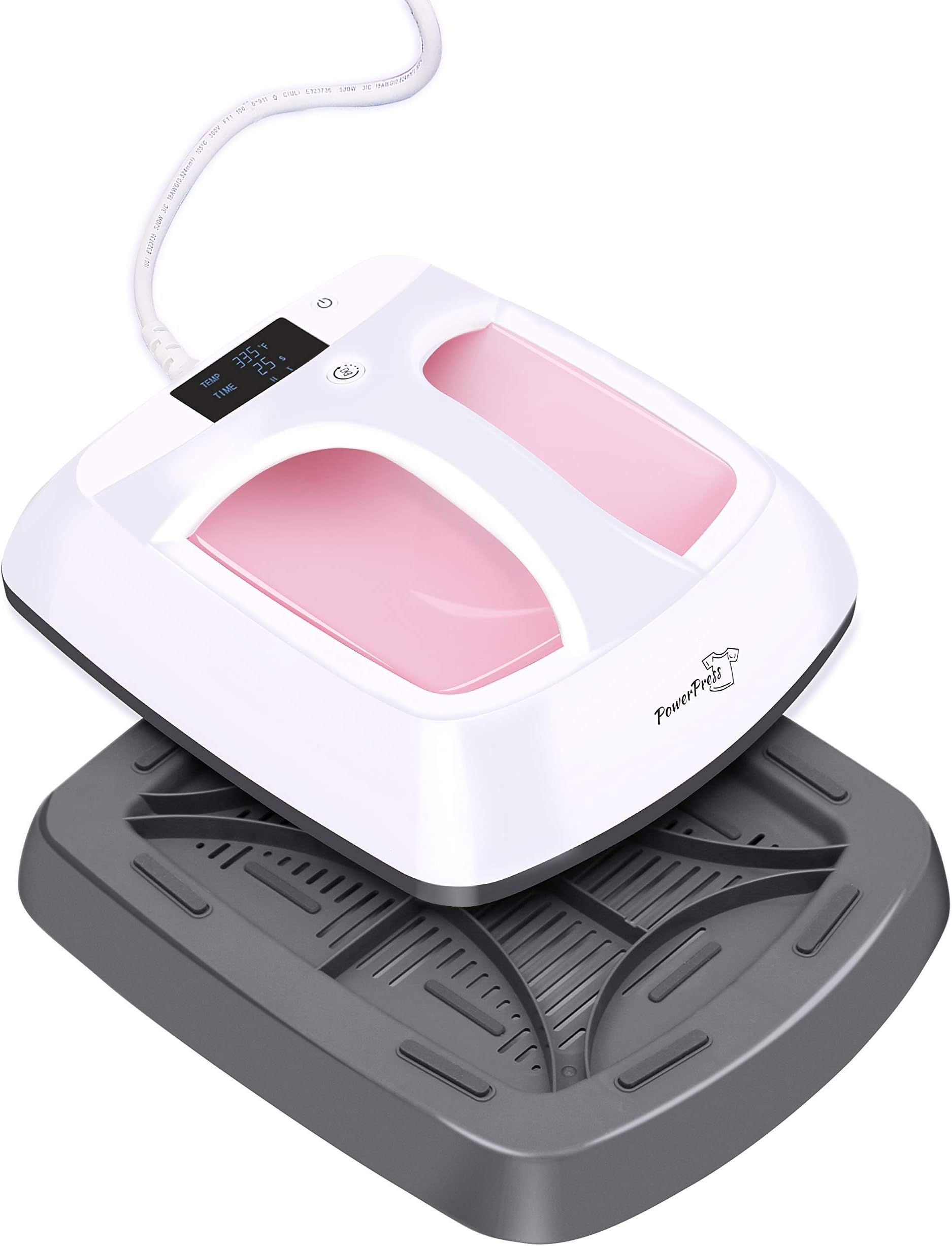 PowerPress Heat Press Machine Portable-Pink，12"x10"