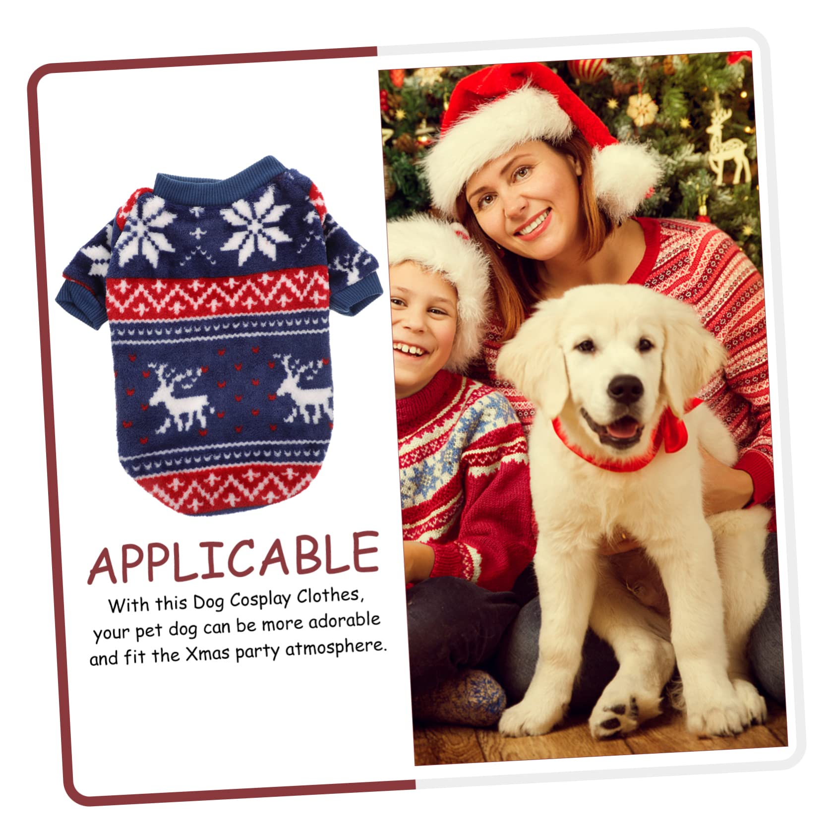 HMJGDHX 5 Pezzi Adorabili Vestiti di Natale per Animali Domestici Costume di Natale per Cani per Feste Abiti Comodi per Cani Abiti Caldi per Occasioni di Vacanza