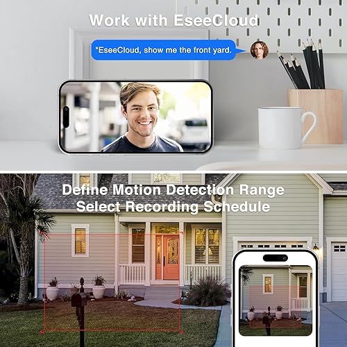 Miniatura 7 de Cámaras de seguridad inalámbricas para exteriores, cámaras WiFi 2K para seguridad del hogar, cámaras de detección de movimiento AI alimentadas por
