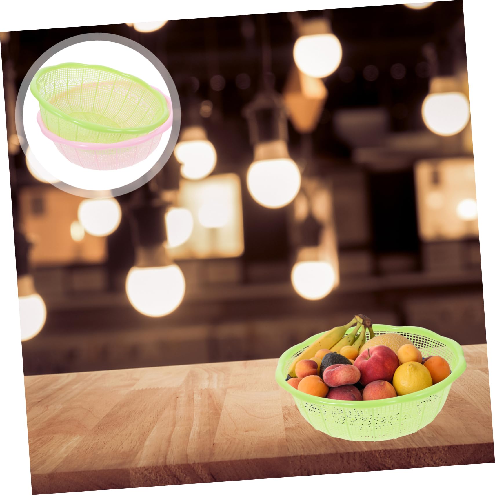 PRETYZOOM 12pezzi Scolapasta Plastica Per Lavare Riso Frutta e Verdura Utensili Multifunzionali Per Cucina Colore Casual
