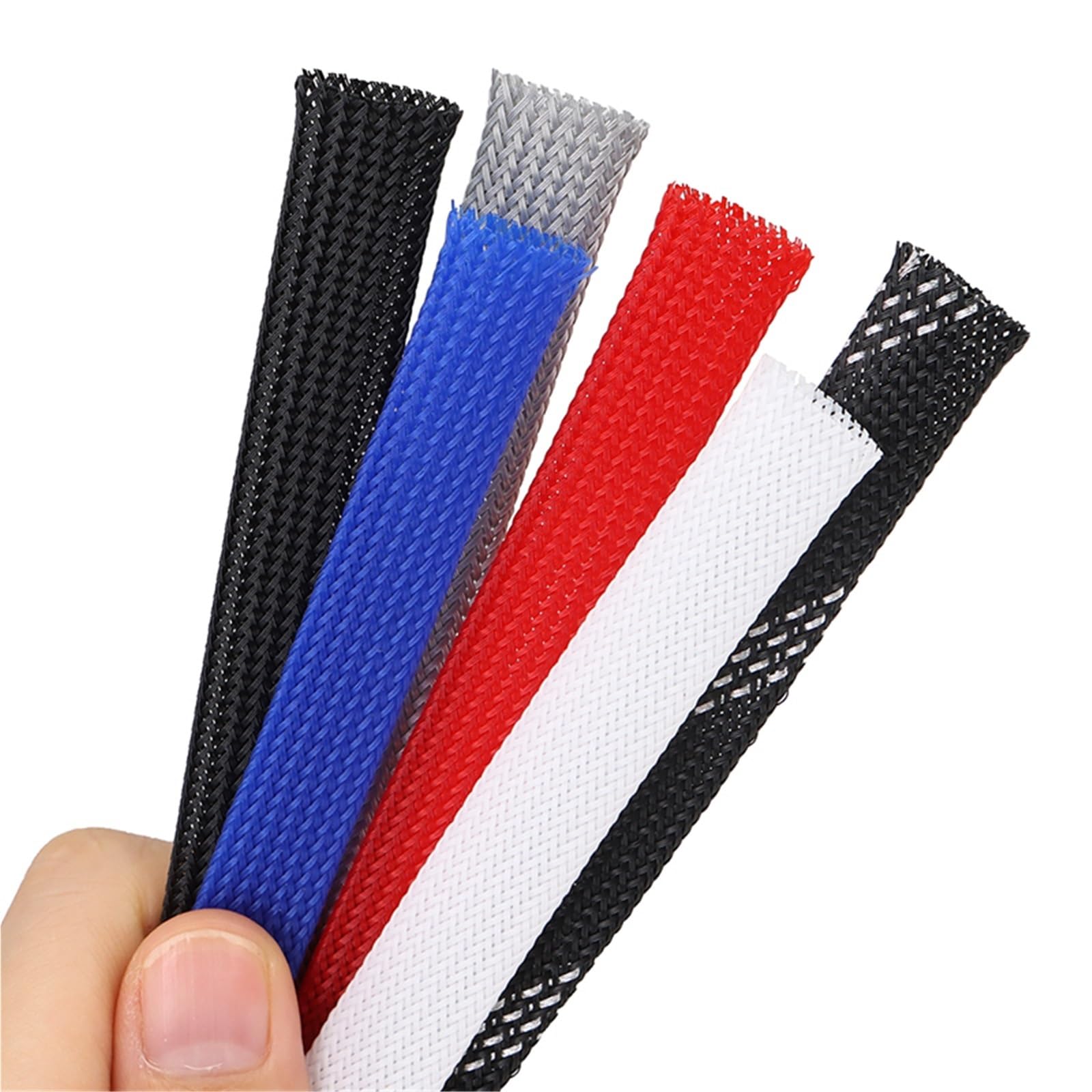 Funda Cables Electricos Funda Trenzada aislada, Funda de Alambre expandible Ajustada 2mm - 50mm, Tubo Malla Nailon ignífugo(A,30.0mm,10 Meters)