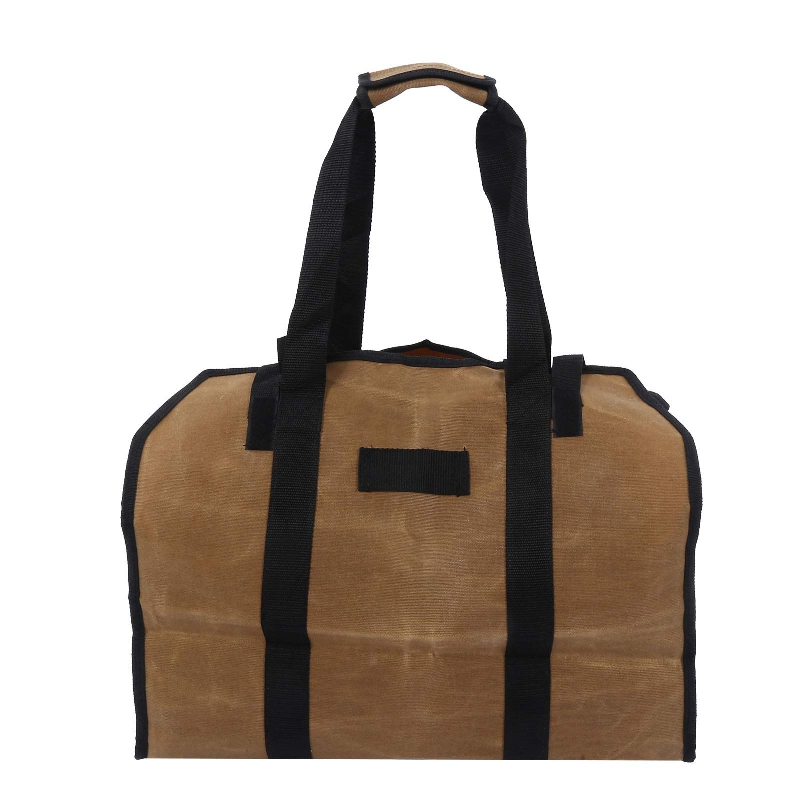 Log Tote, Load‑Bearing Firewood Carrier, Fashion Look Padded Protection Fire‑Resistance for Outdoors Grilling Firepit Garden(Wet Wax mud Color)-image-37