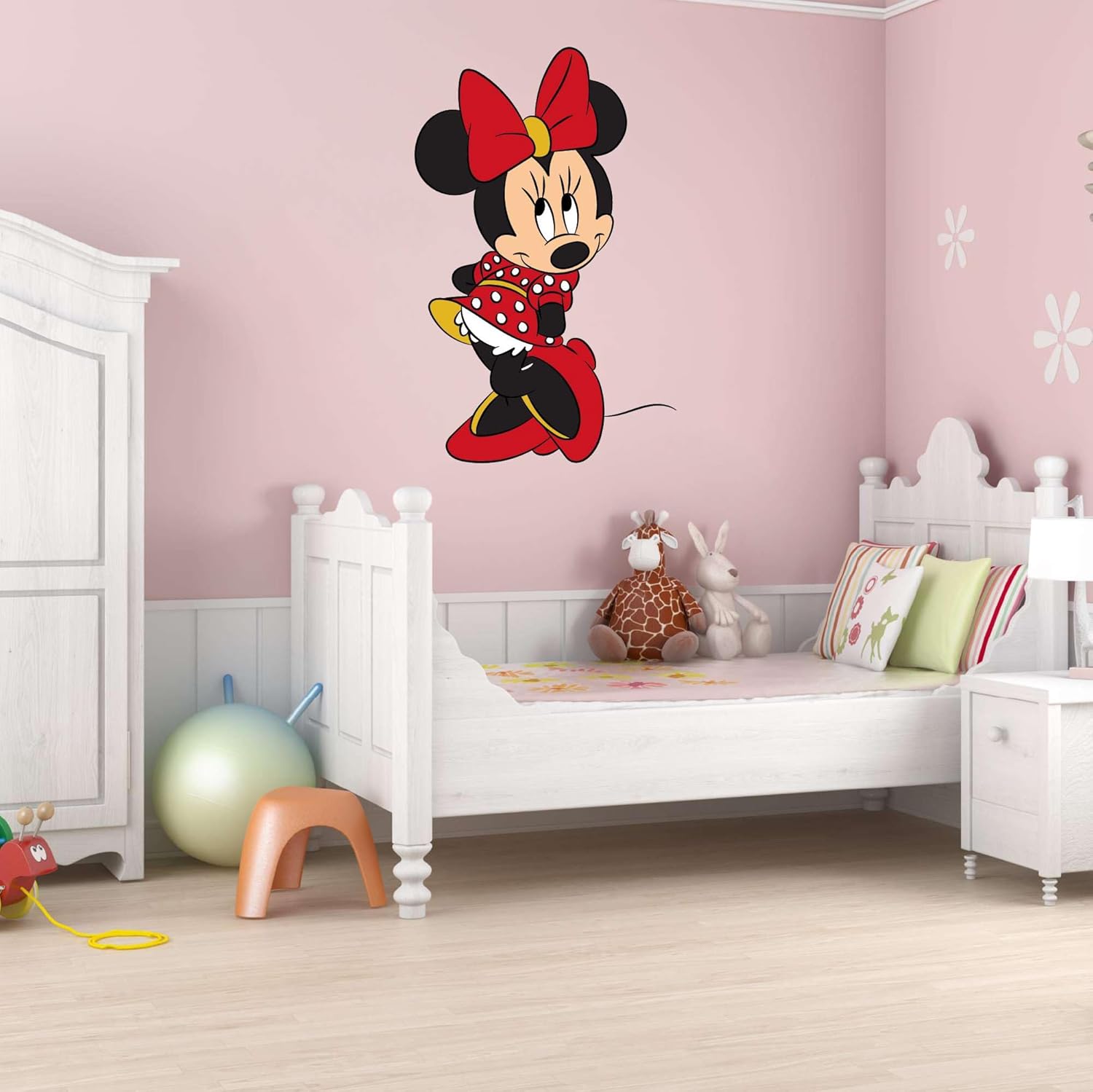 Minnie Cute Design Cartoon Design Child's Bedroom Wall Decoration - Size: 24 Inches X 40 Inches
