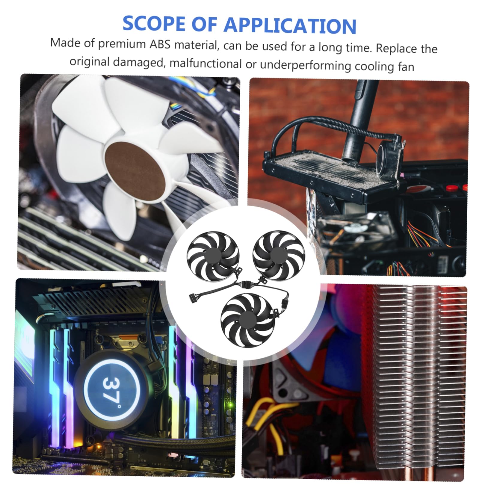 POPETPOP Ventilador de Refrigeración de Tarjeta Gráfica de Compatible Modelo Cfud Enfriador de Gpu para Uso Computadoras Tarjetas Gráficas