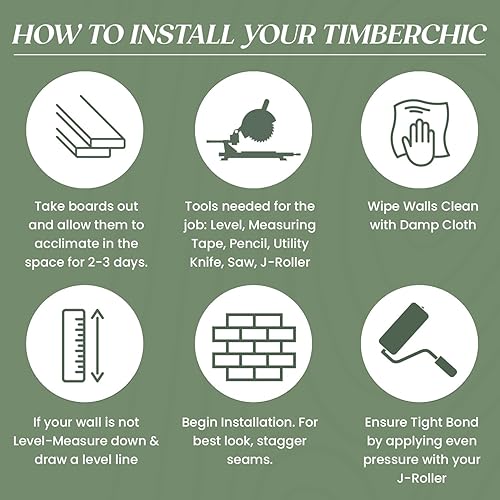 Miniatura 9 de TIMBERCHiC Tablones de pared 100% madera, fabricados en Estados Unidos, paneles de pared para decoración de interiores, acabado suave de alta