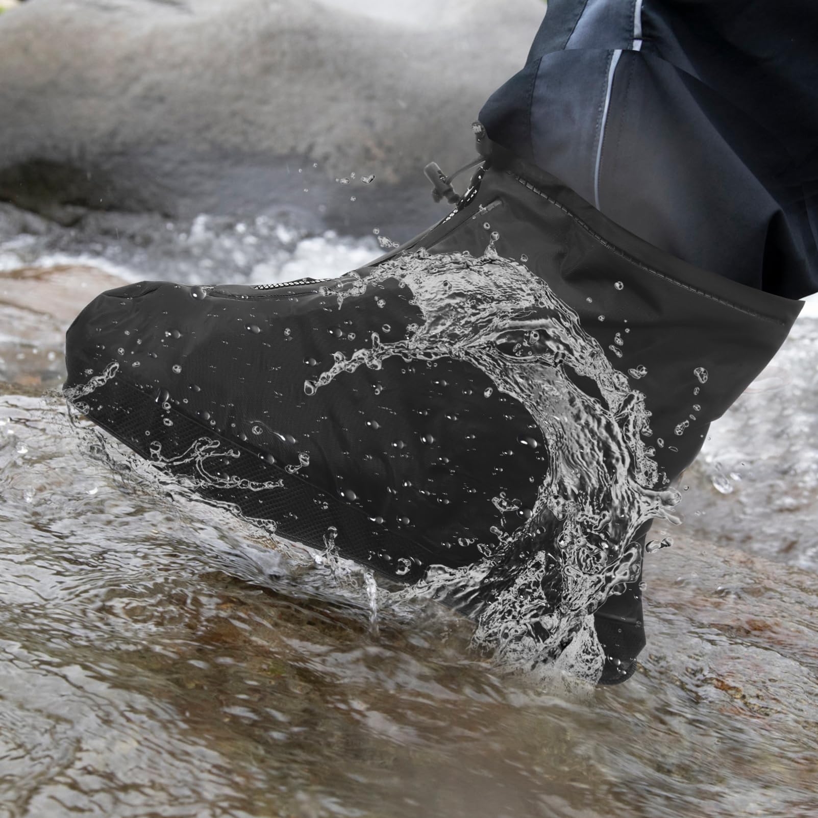 VILLCASE 2Pcs Rain Shoe Covers for Outdoor Activities Durable Overshoes Protectors for Men and Women Off Design Suitable for Cycling and Camping