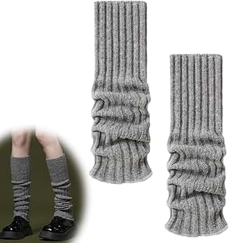 SIWOKJJO 2 Paar Stulpen Damen - Gestrickte Beinwärmer Schwarz Für Yoga & Ballet