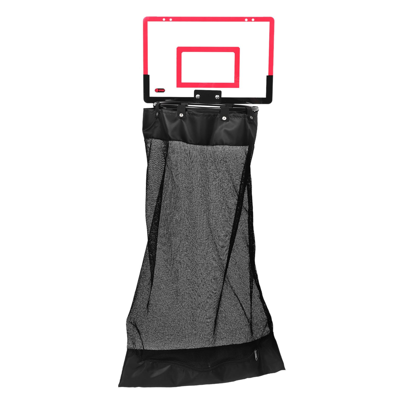 Yardwe Cesto Portabiancheria da Basket, Cesto Portabiancheria Sospeso in Rete Cerniera, Plastica, Rosso, Salvaspazio, per Piccoli Spazi e Dietro le Porte