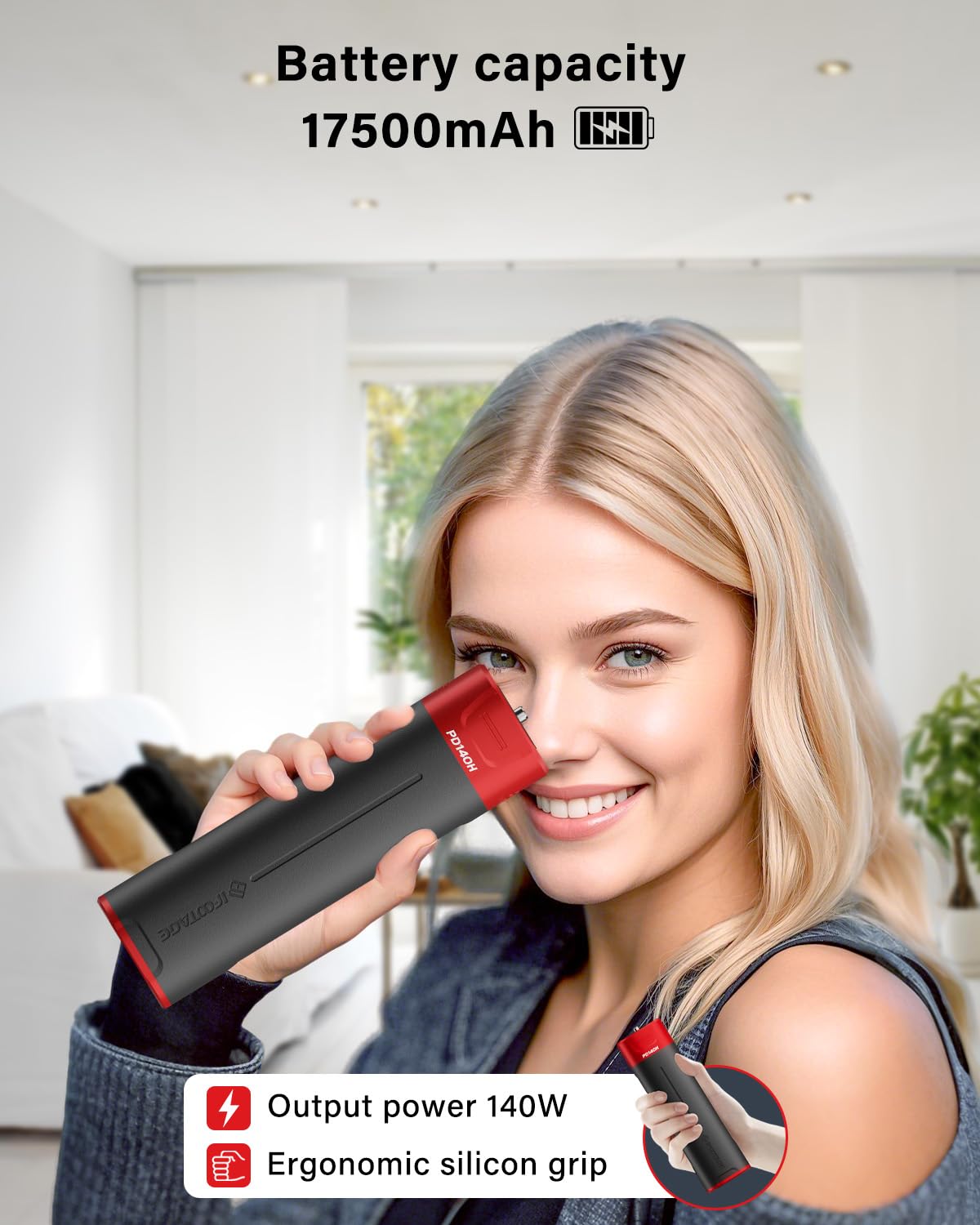 IFOOTAGE Power Bank PD140H, przenośny uchwyt baterii 27000 mAh z wyjściem 140 W, szybkie ładowanie PD3.1 dla Shark Slider NANO 2, LED Video Light, iPhone Series, Macbook