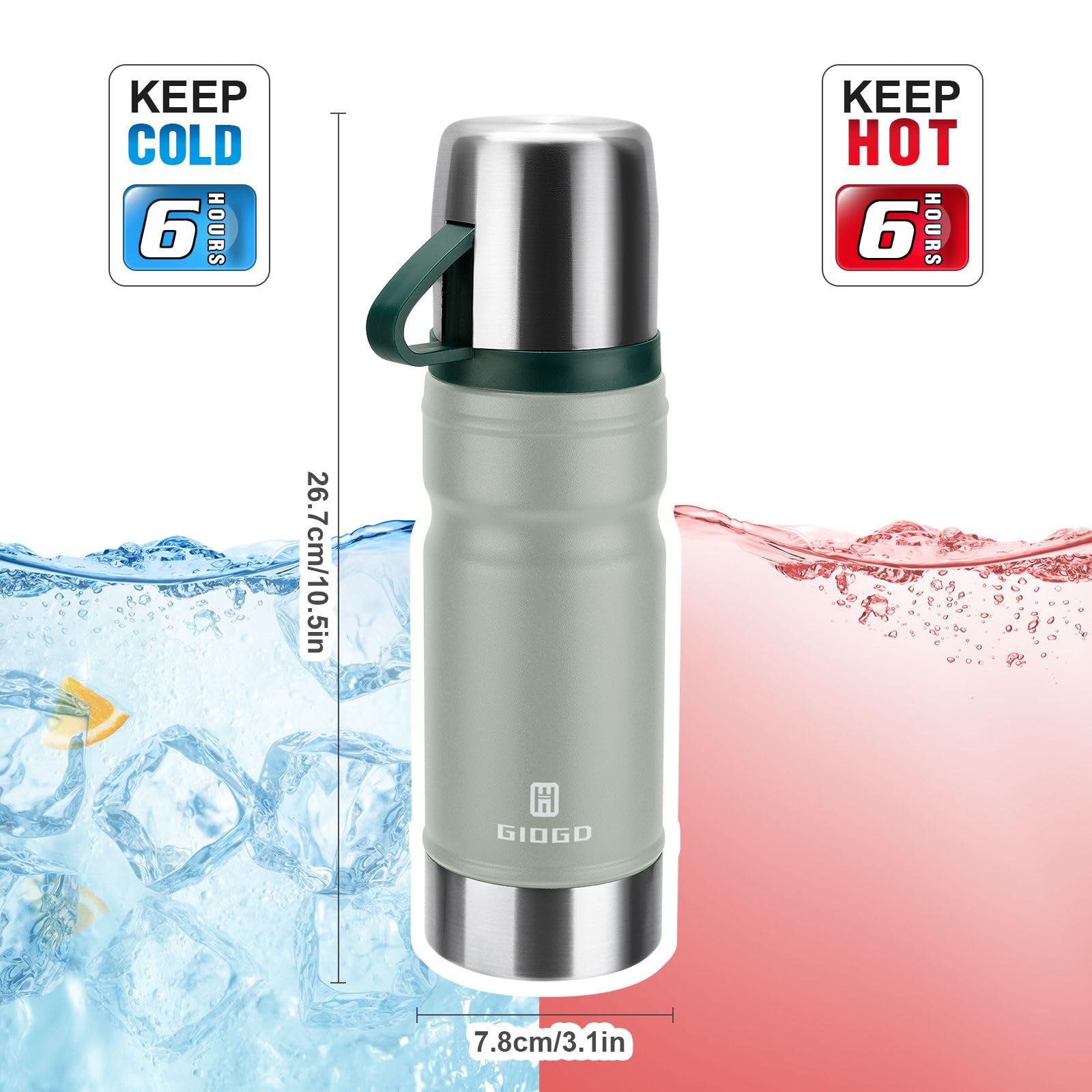 Thermo Cup 680ml/23oz Vacuum Insulated Flask for Hot and Cold Drinks Coffee Stainless Steel Flask Bottle for Adult Gym - Image 4