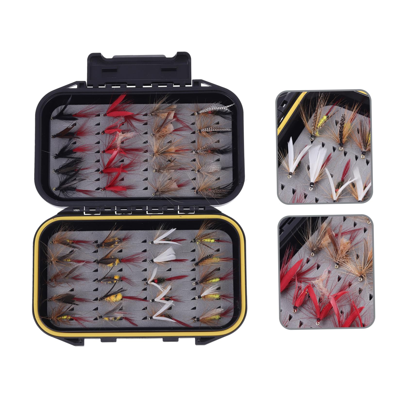 Amo da Pesca Artificiale Bionico 40 Pezzi in Abs Metallo | Piume, Colori Vividi e Aspetto Realistico, per Acqua Dolci e Salate, per Pescatori Esperti