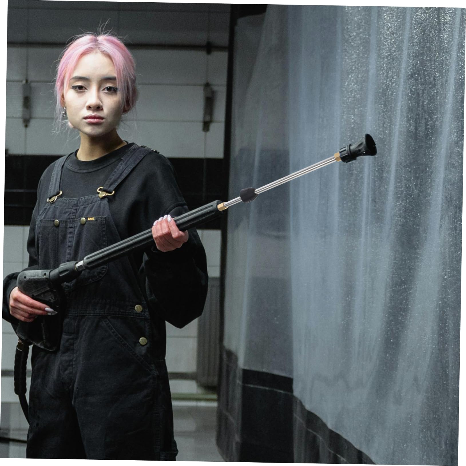 Levemolo Stainless Steel Pressure Washer Extension Wand Universal Fit Car Washing Machine Accessory