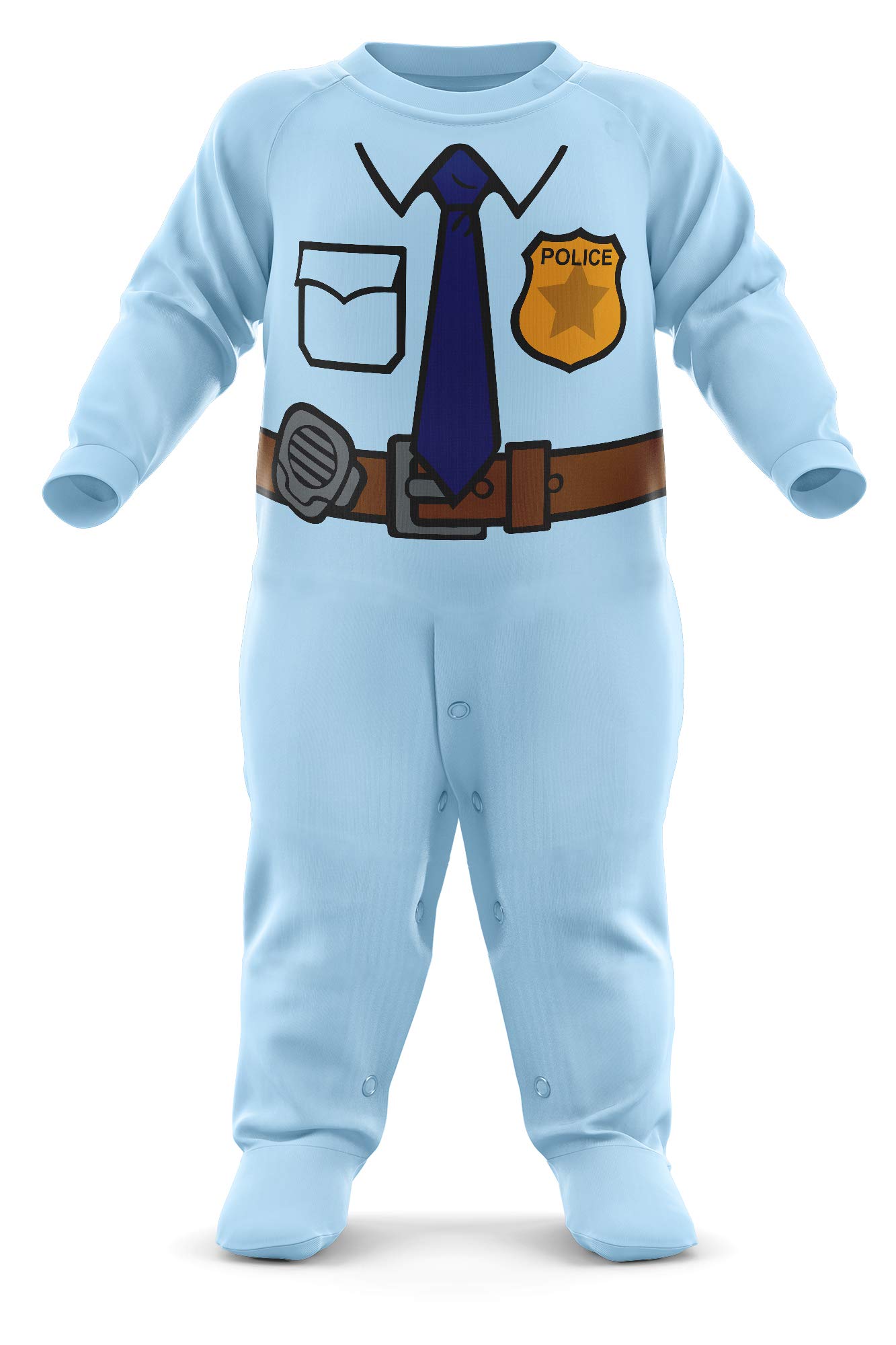 Purple Print HouseBaby Police Officer Romper Suit Halloween Babies Boys Girls