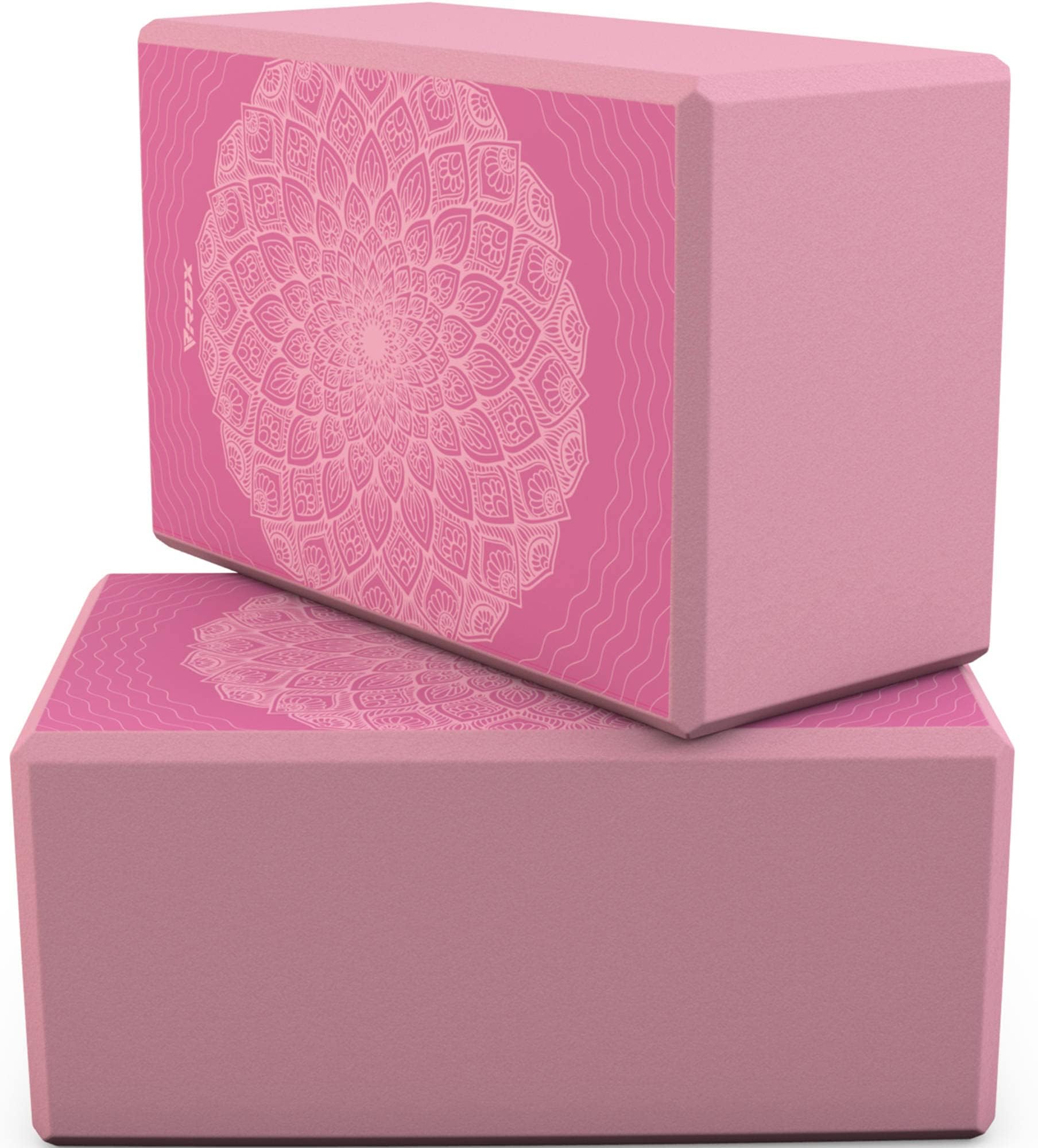RDX Yoga Block Set, High-Density Eva Foam, Non-Slip Brick for Pilates Flexibility Body Balance, Easy Grip Surface for Stability Strength Training