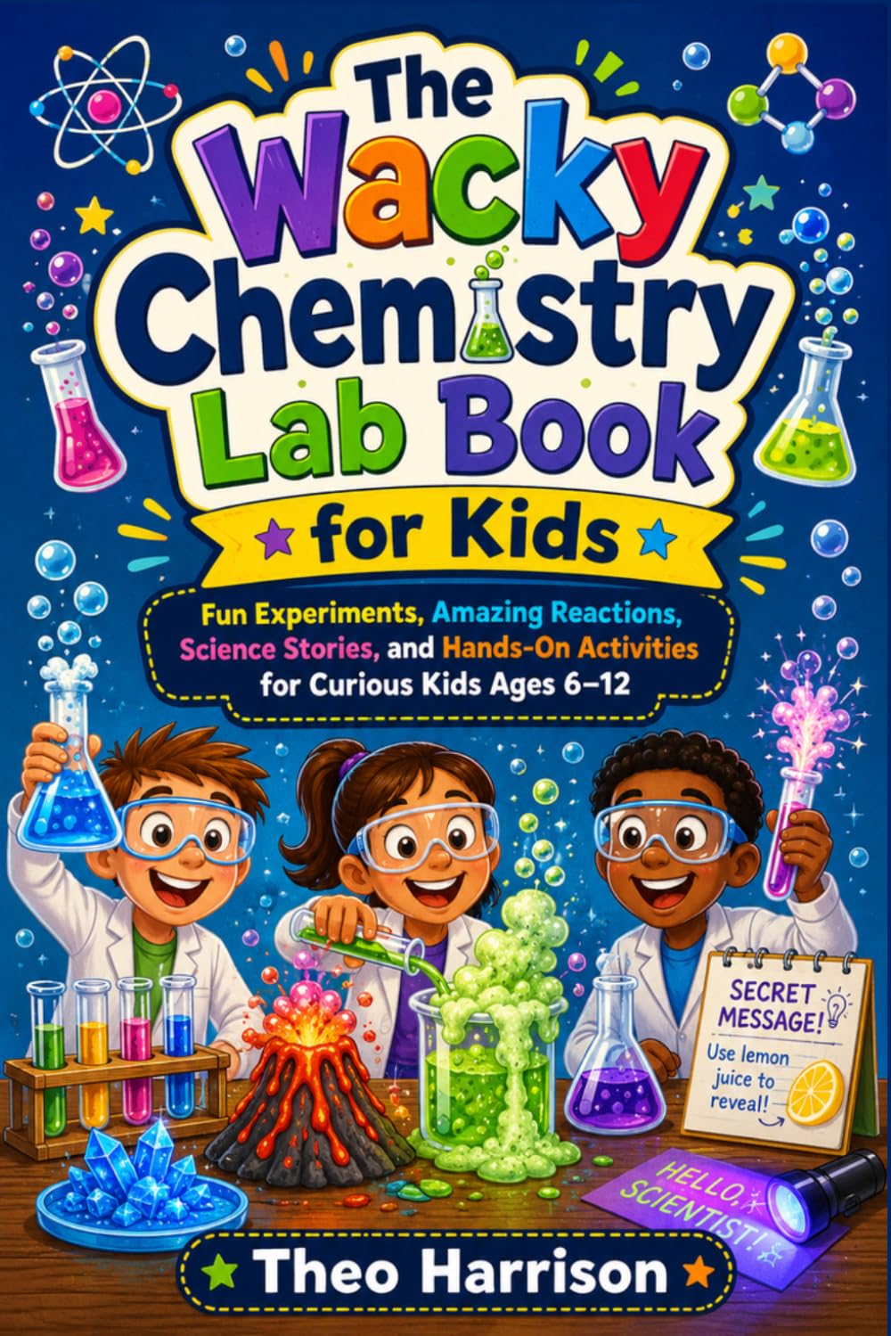 The Wacky Chemistry Lab Book for Kids: Fun Experiments, Amazing Reactions, Science Stories, and Hands-On Activities for Curious Kids Ages 6–12