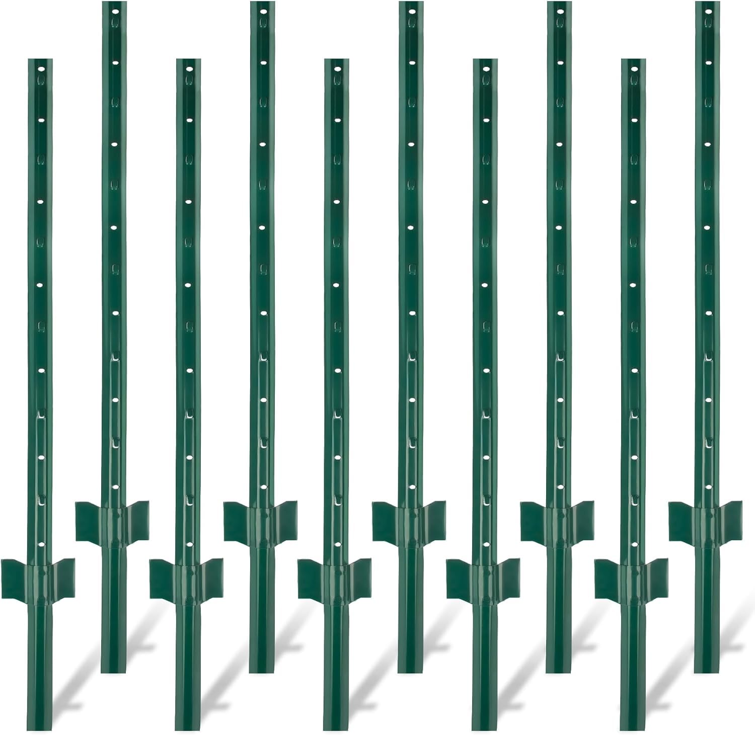 Zaunpfosten Metall Zaunpfosten 90 cm 10 Stück u Pfosten Gartenzaun Schwerlast Stahl Zaunpfähle Für Grundstücksbegrenzung Tierbarriere Pulverbeschichtet Langlebig