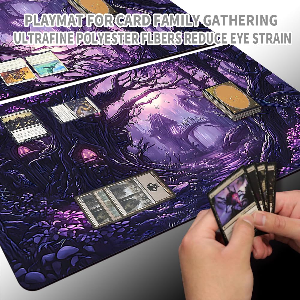 Tappetino Da Gioco MTG 61x35,6 Cm Con Zone - Per Carte TCG - Borsa E 6 Dadi Inclusi - 3