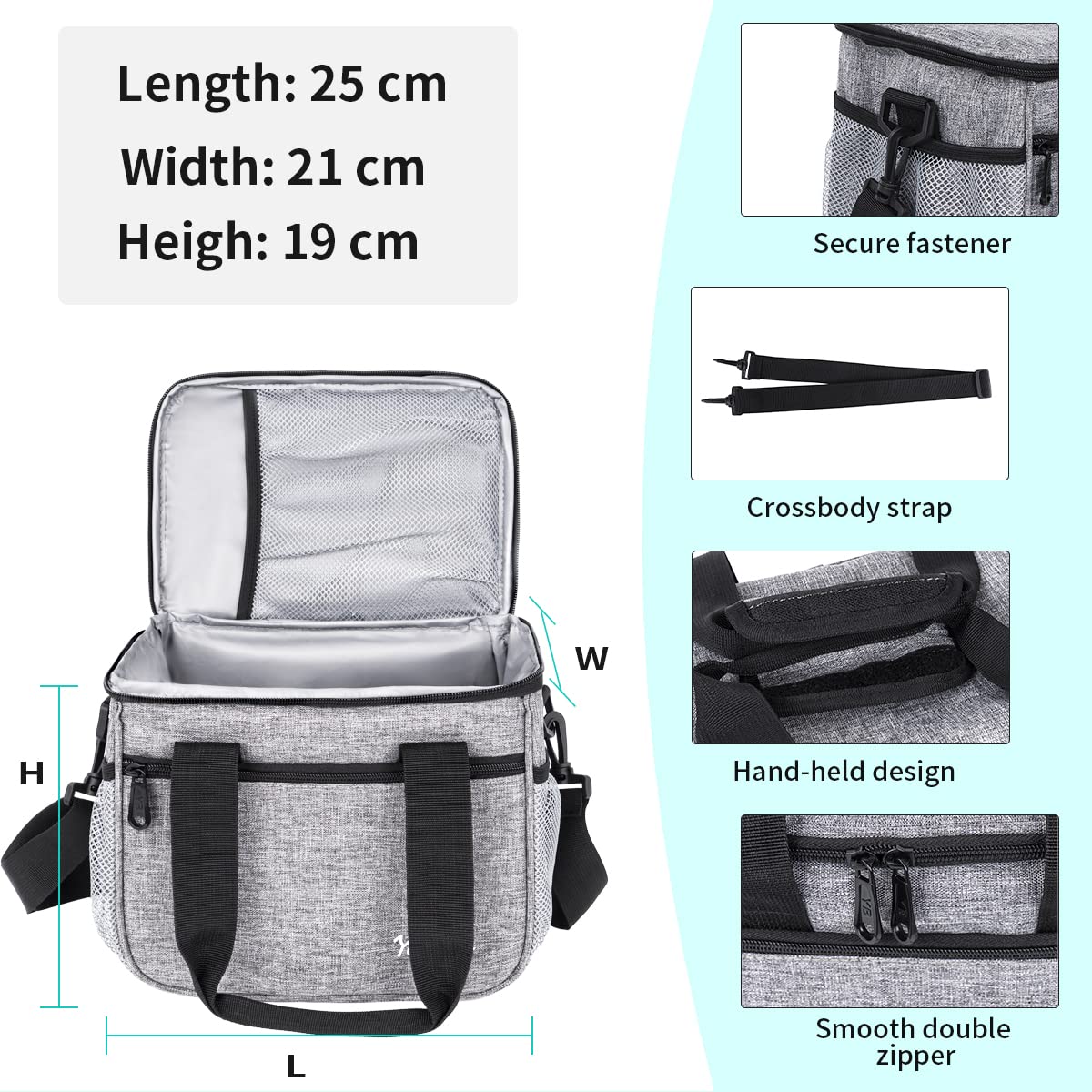 Borsa Termica 10L Porta Pranzo Spesa per Picnic Barbecue Campeggio