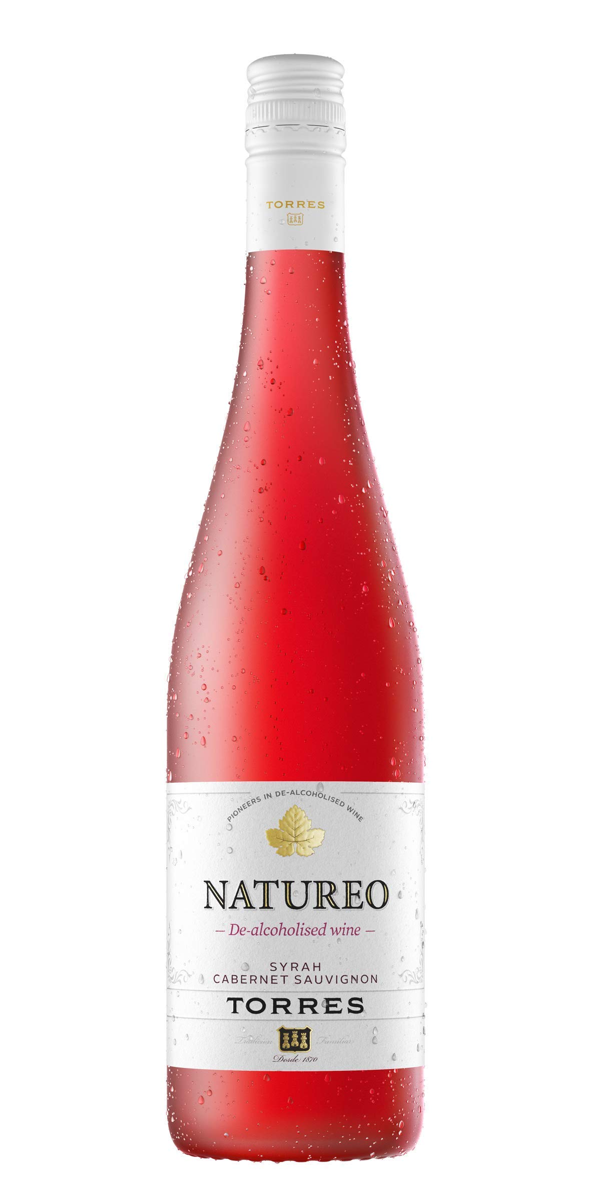 Natureo Syrah-Cabernet Sauvignon, Vino Rosado desalcoholizado - 6 botellas de 75 cl, Total: 4500 ml