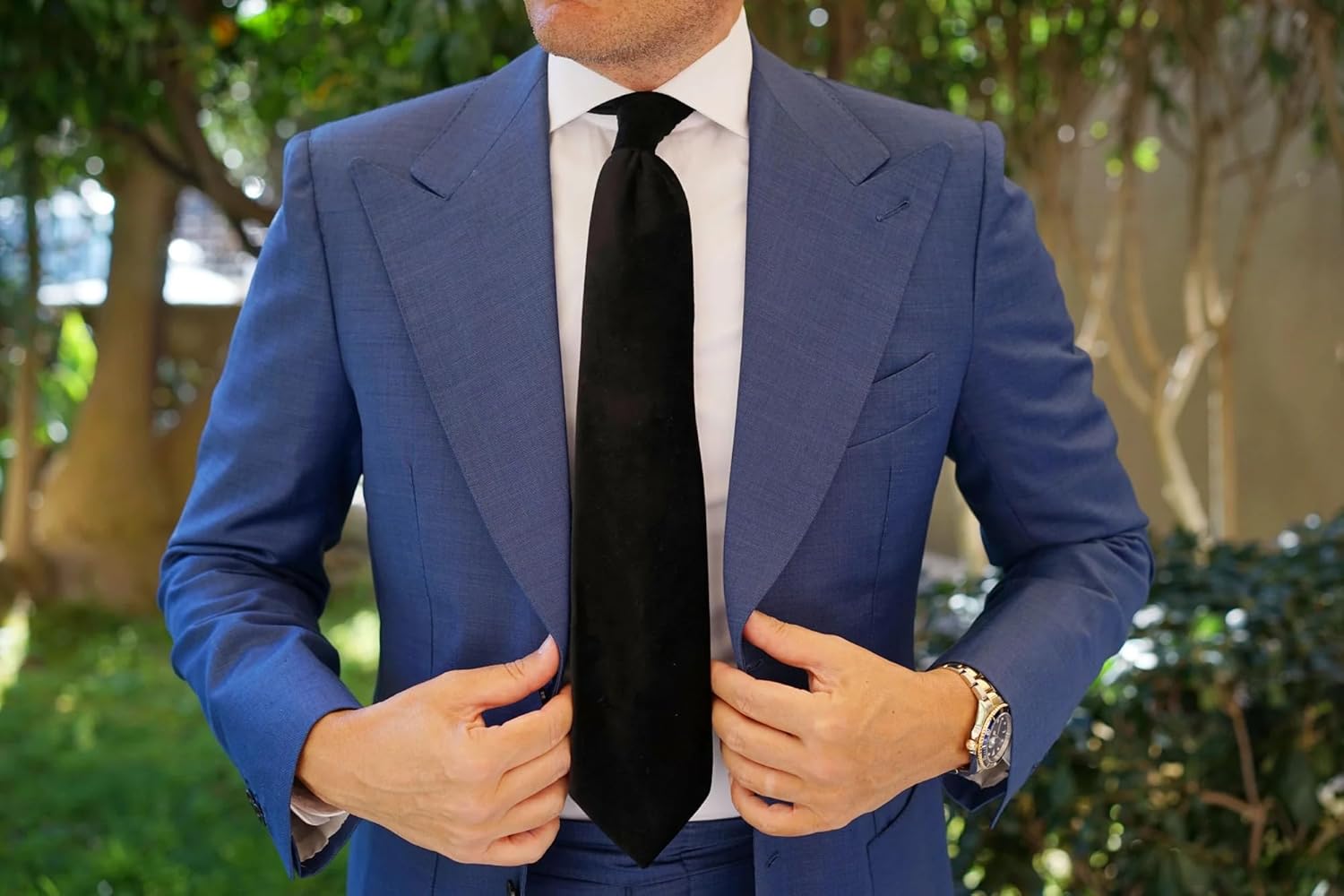 OTAA Luxury Velvet Formal Necktie for Men - Handwoven Pure Velvet Tie for Weddings, Business Events - Premium Men's Neckwear