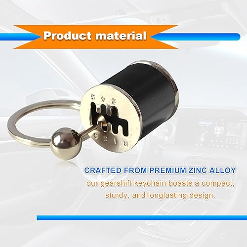 Miniatura 4 de NOTISH Llavero de caja de engranajes de metal con palanca de cambios manual de 6 velocidades, caja de cambios creativa de modelo de pieza de