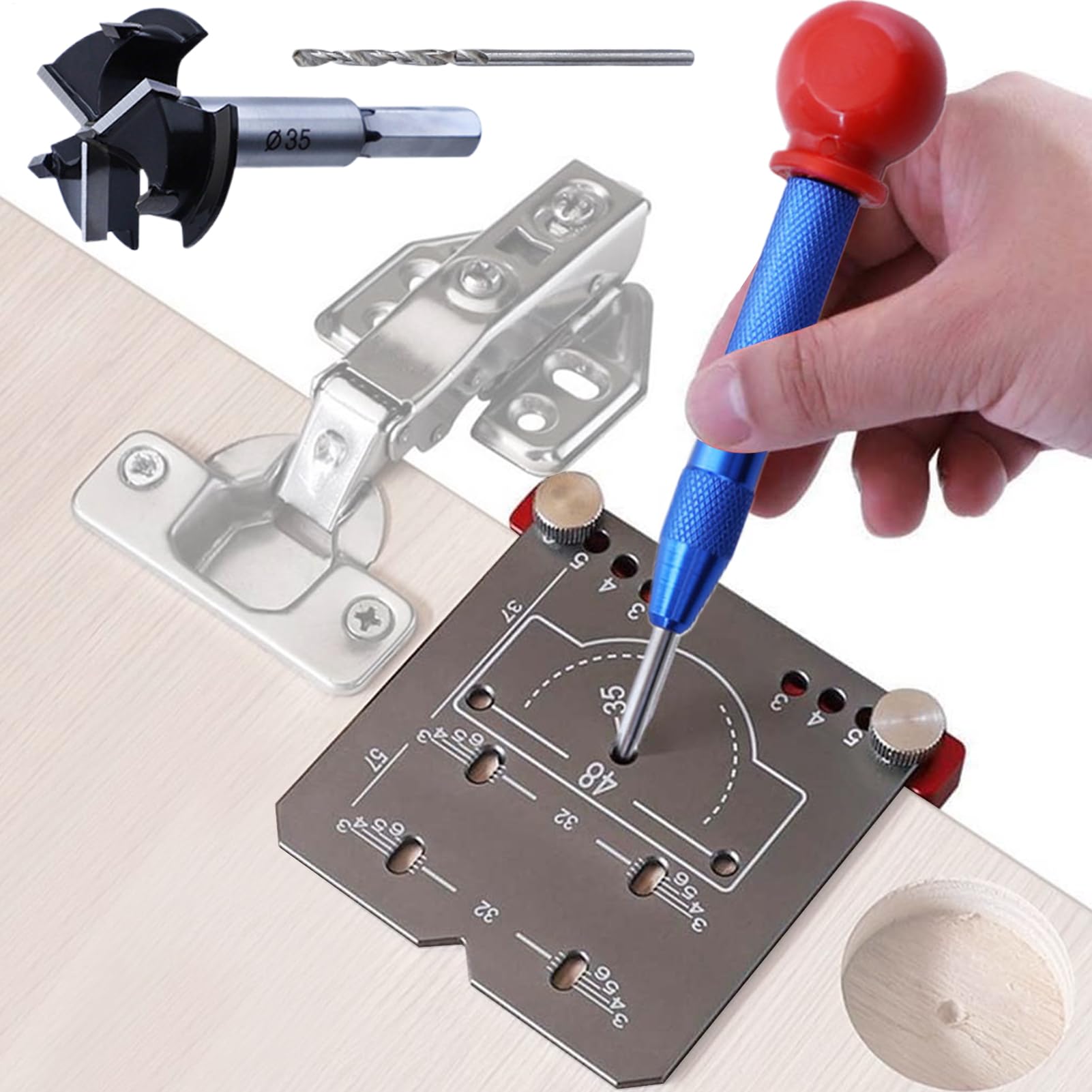 Guide de perçage réglable et gabarit de menuiserie pour armoire