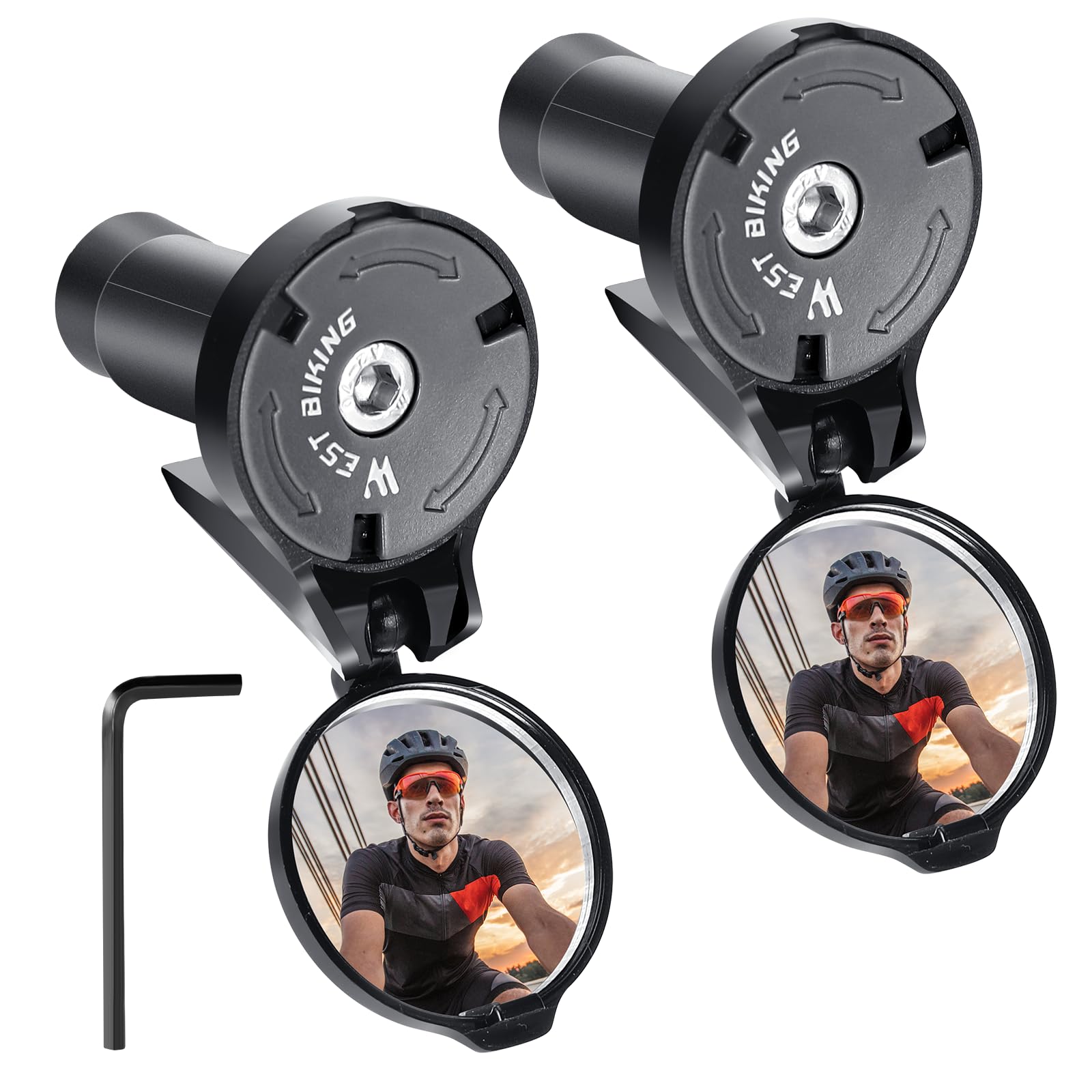 2 Miroirs De Vélo HD - Universels Pour Guidon 20-24 Mm - Réglables 360° - Pour VTT/scooter