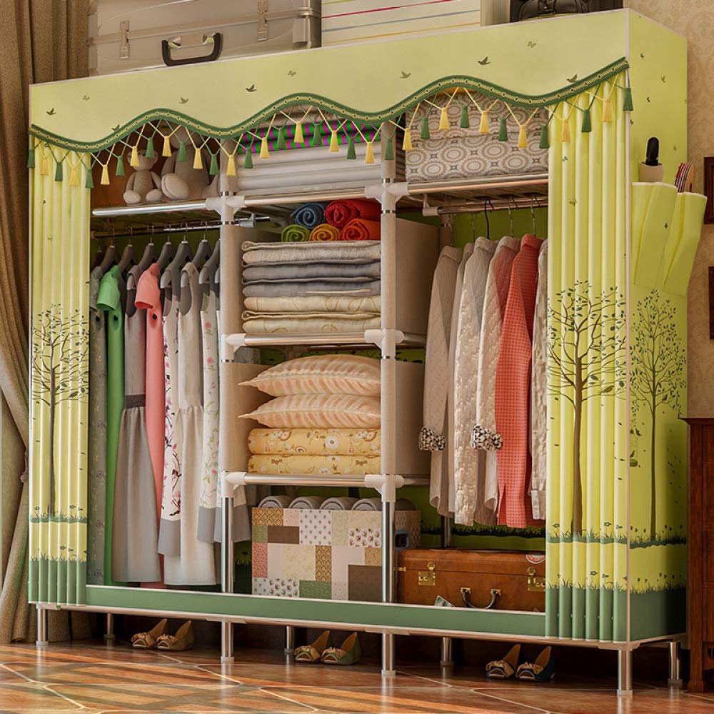 Garde-robe de chambre en tissu pour organiser les vêtements de toute la famille