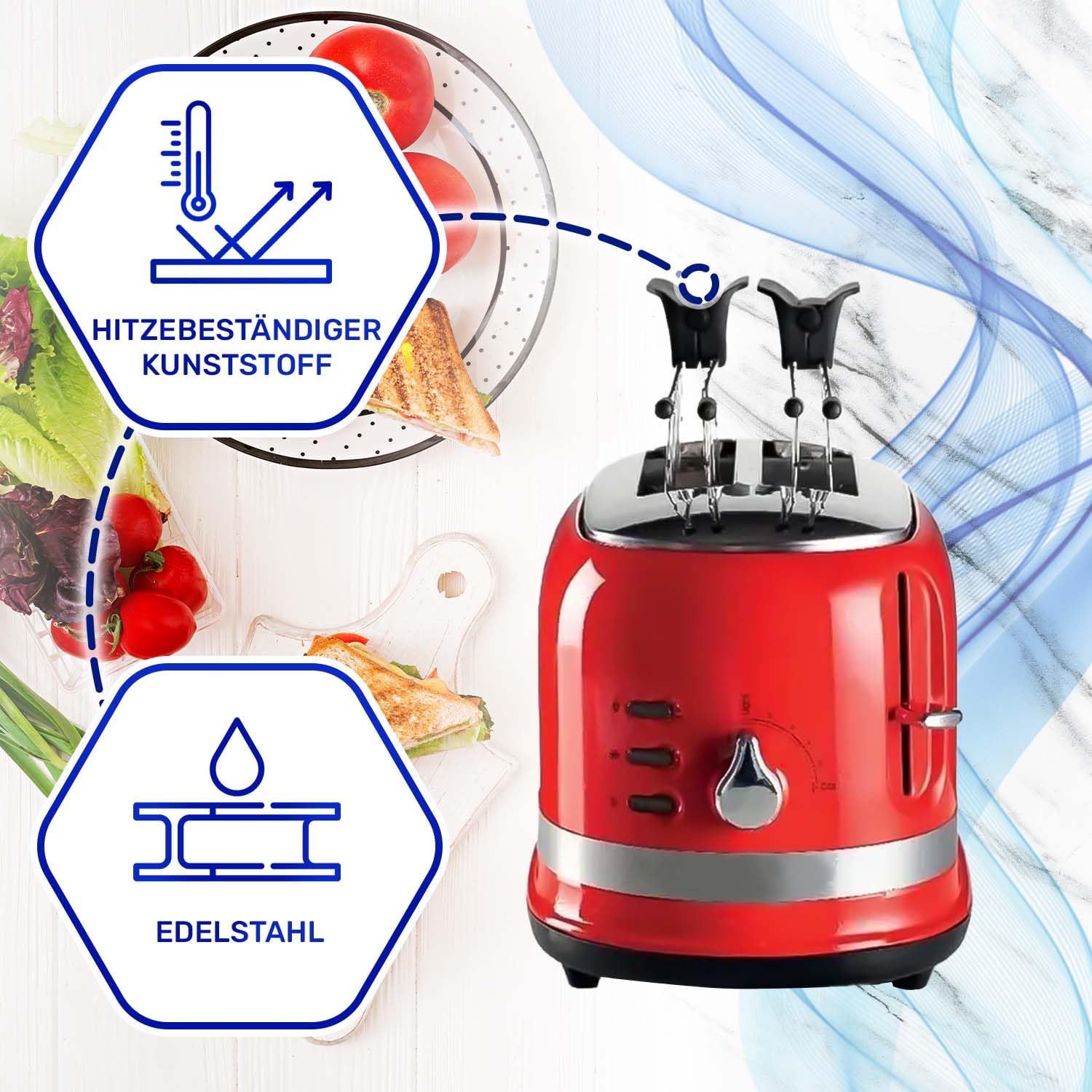 MONTERAL 2 Stück Toaster Zangen mit Originalcode AT6236002910 für Ariete 149 Moderna - Garantie 10 Jahre