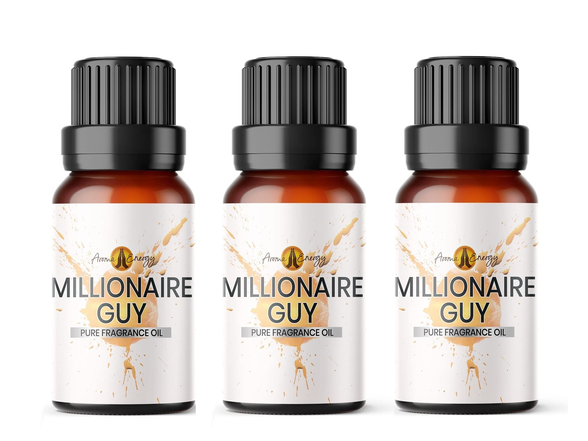 Aroma Energy | Millionaire Guy Fragrance Oil 30ml (3 x 10ml) Highly Scented Oil for Diffuser, Candles, Soap Making, Wax Melt, Slime, Perfume | Vegan, Made in UK — image 1