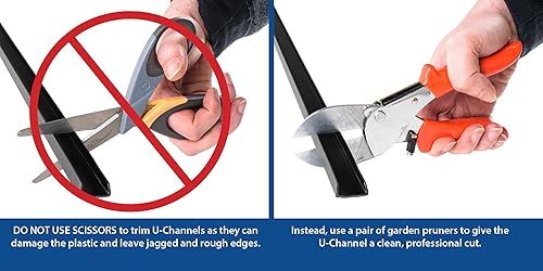 Miniatura 7 de Outwater Plastics White - Canal en U de plástico de estireno de 34 pulgadas, longitud de 36 pulgadas (paquete de 4)