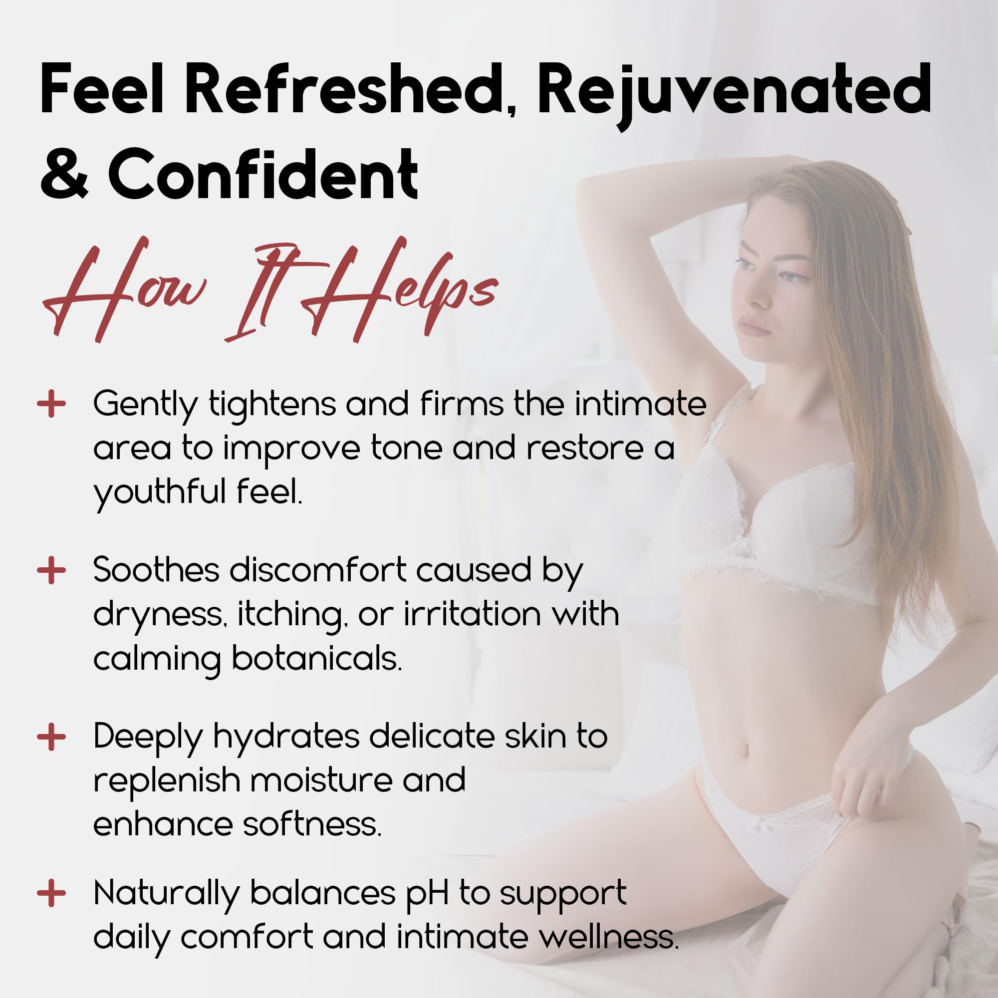 Vag Tightening Gel for Intimate Hydration & Rejuvenation - Natural Tightening Support for Vag Health - Feminine Care Gel for Dryness, Firmness & Moisture Balance