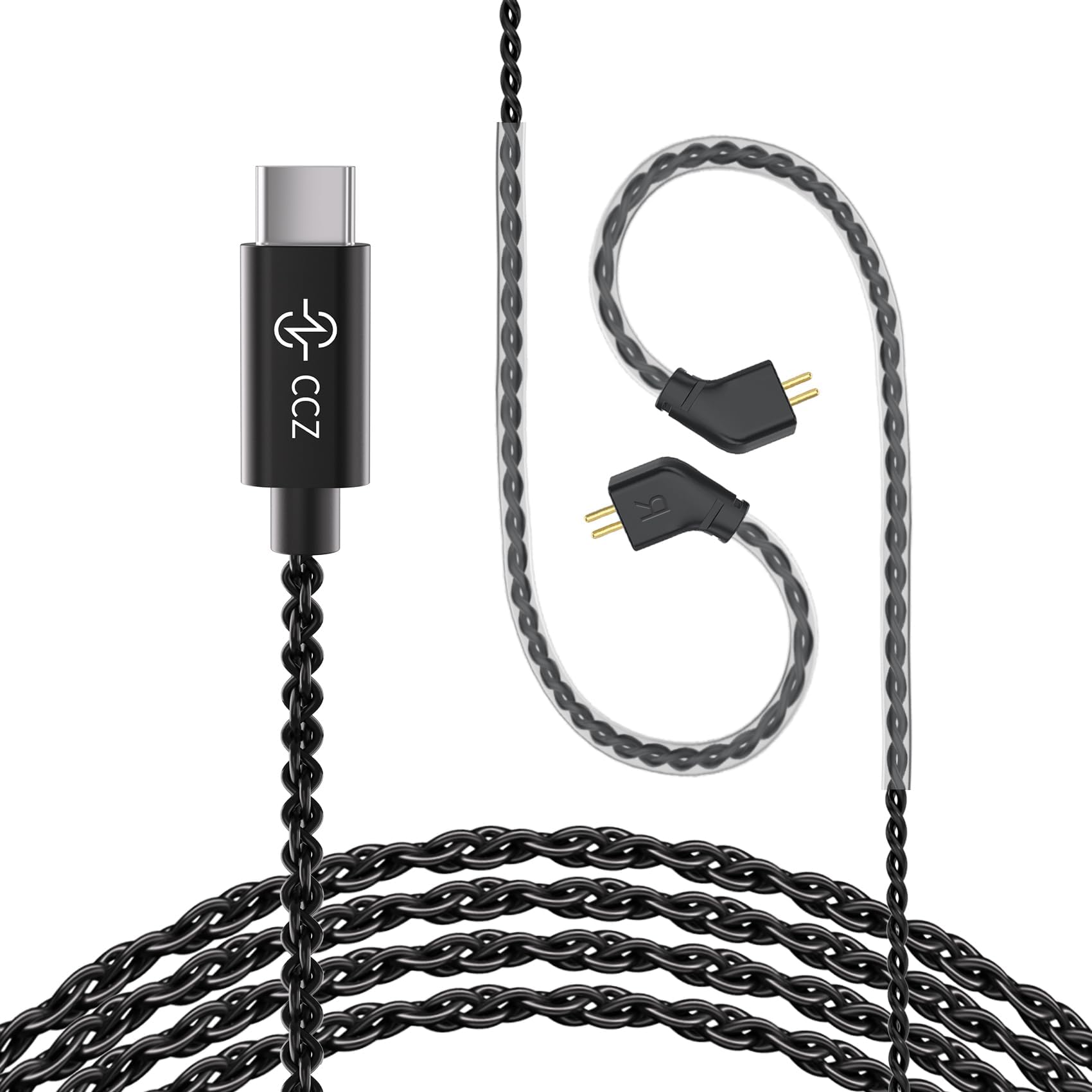 CCZ Melody IEM Original Cable, Replacement USB-C Type-C Cable and CCZ DC01 Pro USB C Headphones Wired Type-C in Ear Monitor Headphone