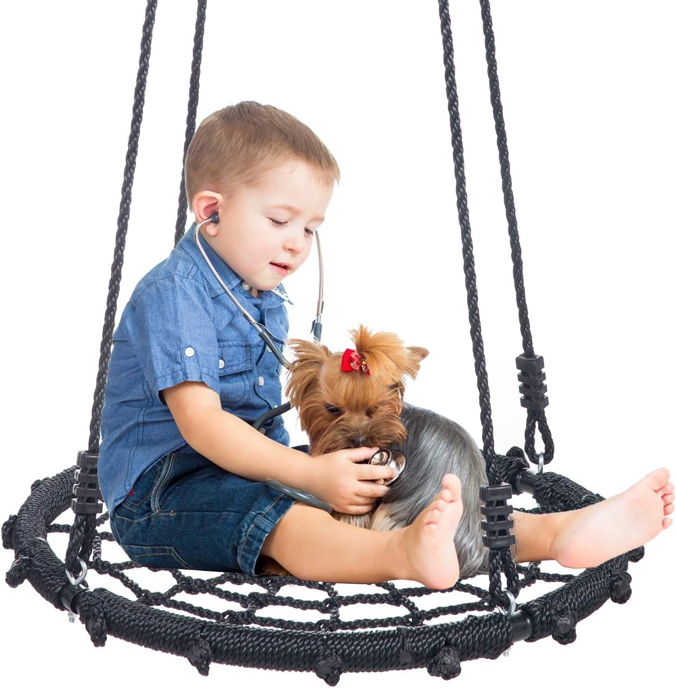 PingCheng 24” Flying Saucer Tree Swing Set Outdoor Round