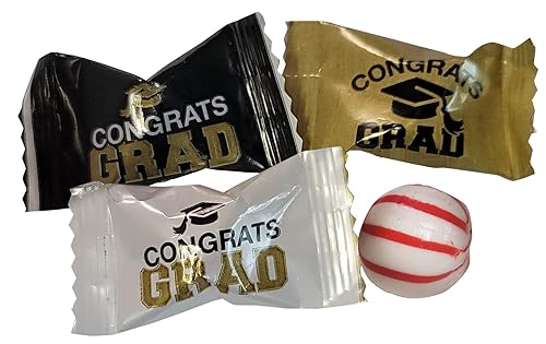 Graduación PEPPERMINTS - 100 unidades envueltas - Caramelos de graduación de menta de felicitaciones envueltos individualmente