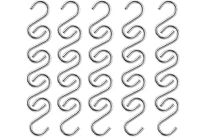 200-Count 1-Inch S Rings Mini Stainless Steel Hanger Ornament for DIY