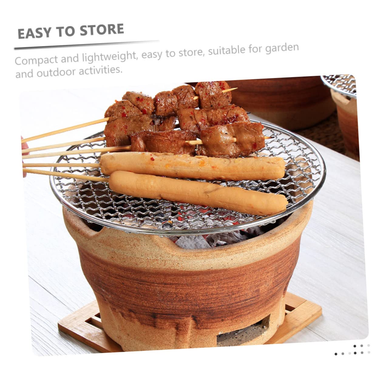 BESPORTBLE 1 Zestaw Grill Węglowy Akcesoria Do Grilla Piec Do Grilla Gliniany Uchwyt Do Grillowania Gliniany Piec Węglowy Przenośny Piec Do Grilla Piec Do Grilla Akcesoria Kempingowe