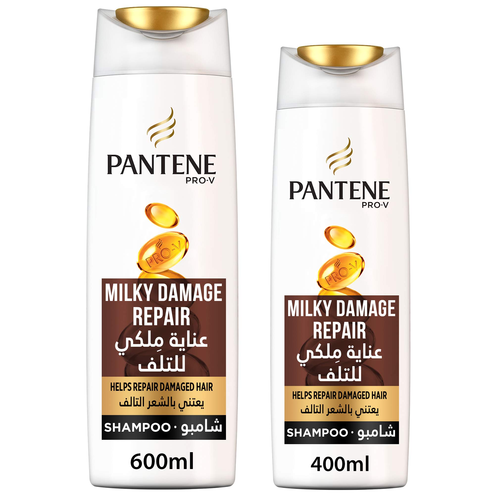 Pro-V Milky Damage Repair Shampoo, 600 Ml + 400 Ml