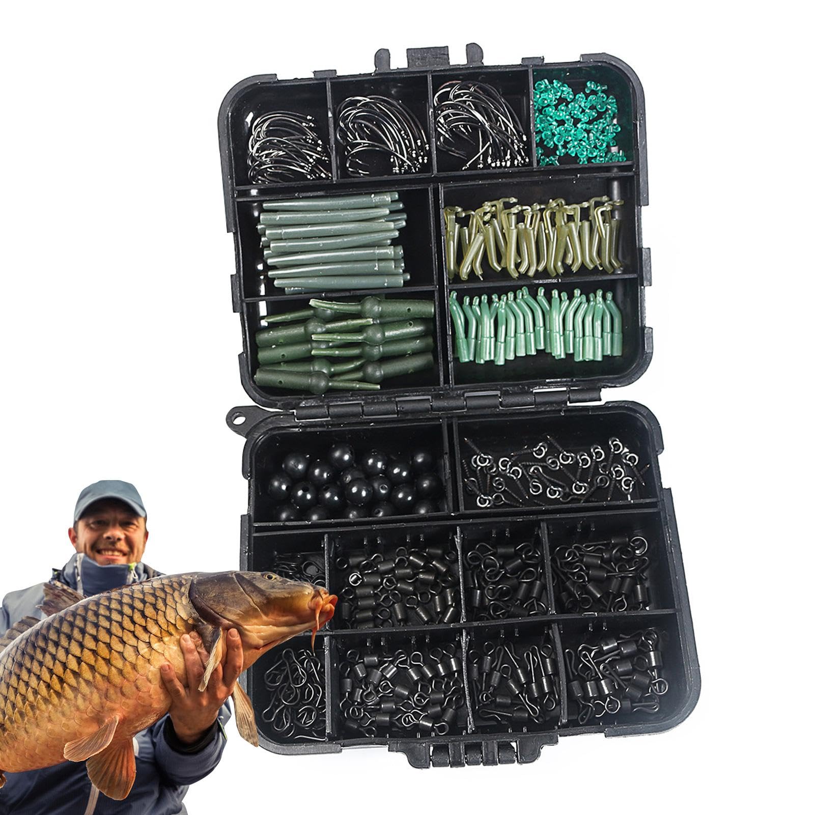 Amazon | 鯉釣り道具キット、鯉釣り道具ボックスセット,コイ釣り