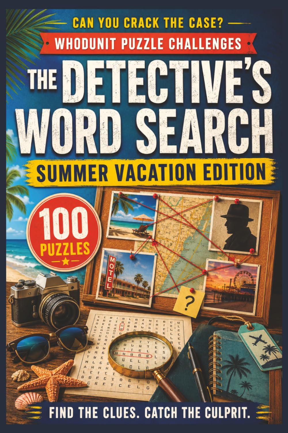 The Detective's Word Search: Summer Vacation Edition: 100 Whodunit Puzzle Cases for Summer . Find the Clues, Name the Suspect, Crack the Crime (Whodunit Word Search Puzzles)