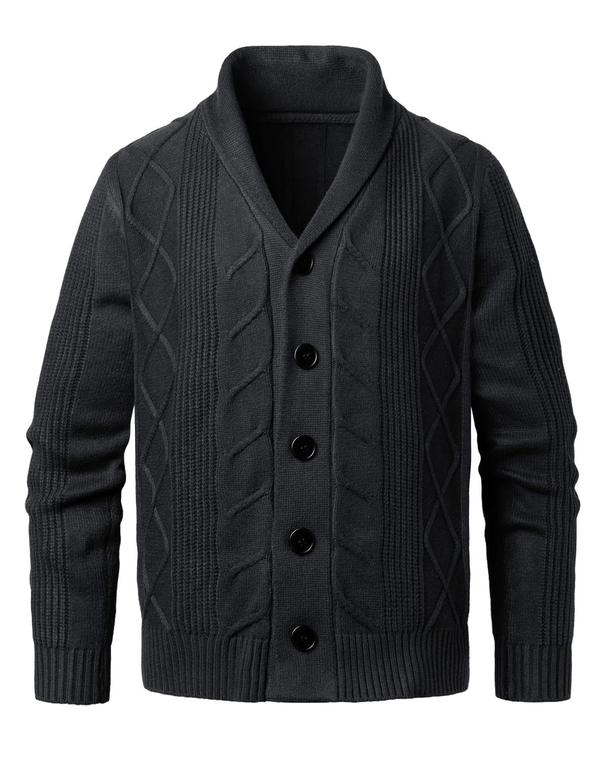 Homme Gilet Cardigan Boutons Veste Tricoté Chaud Coupe rembourré Décontractée Manche Longue pour l'automne et l'hiver.