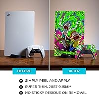 Vista 5 de Funda protectora de anime P-S5Play-Station, protector de piel para controlador de consola Disc Edition, resistente a los arañazos, adhesivos sin