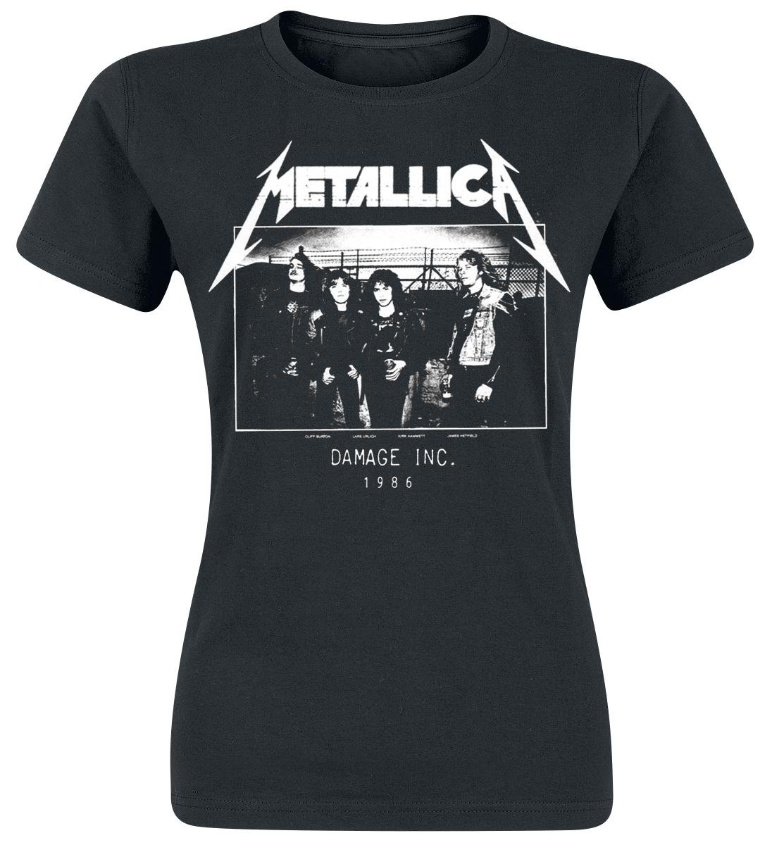 Metallica Master of Puppets Tour 1986 Photo Girls Shirt Black L